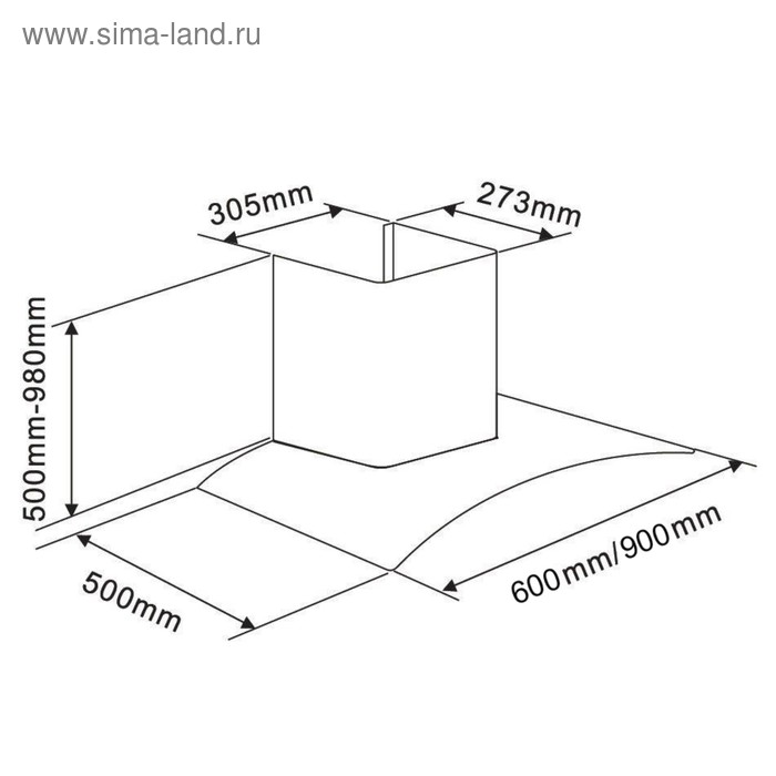 

Вытяжка Maunfeld Ancona Plus A 90, каминная, 600 м3/ч, 3 скорости, 90 см, серебристая