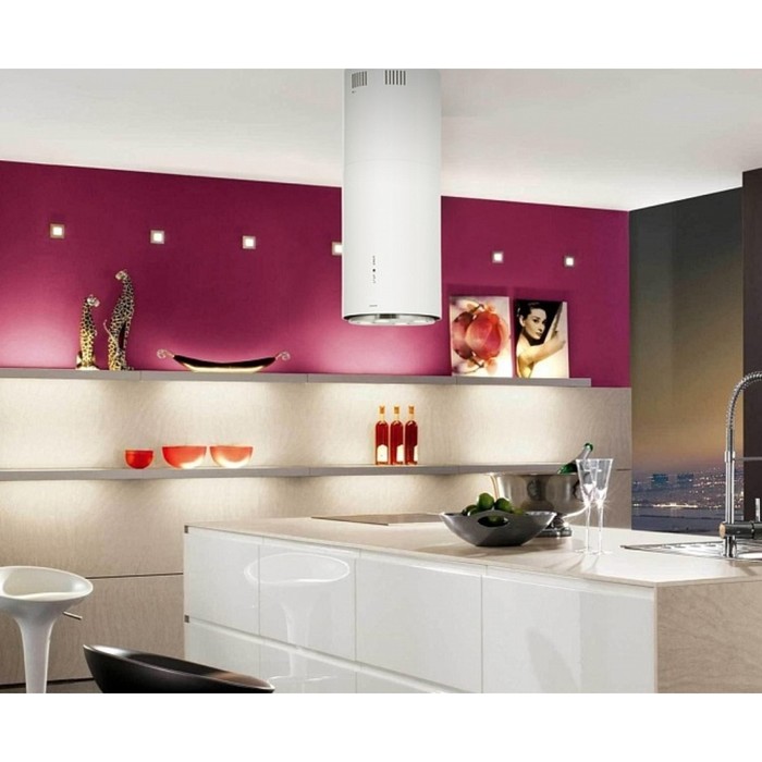 Вытяжка Maunfeld Lee 40, островная, 4 скорости, 1050 м³/ч, белый