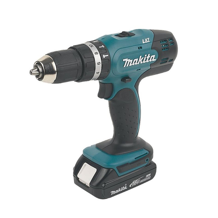 Дрель-шуруповерт Makita DHP 453 SYE, ударн., 18В, 2х1.5Ач, БЗП-13мм, 1300 об/мин