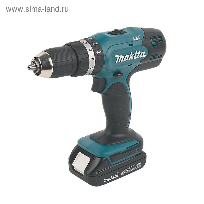 Дрель-шуруповерт Makita DHP 453 SYE, ударн., 18В, 2х1.5Ач, БЗП-13мм, 1300 об/мин