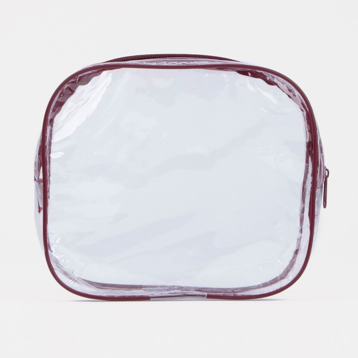 Сумка-косметичка, отдел на молнии, цвет бордовый