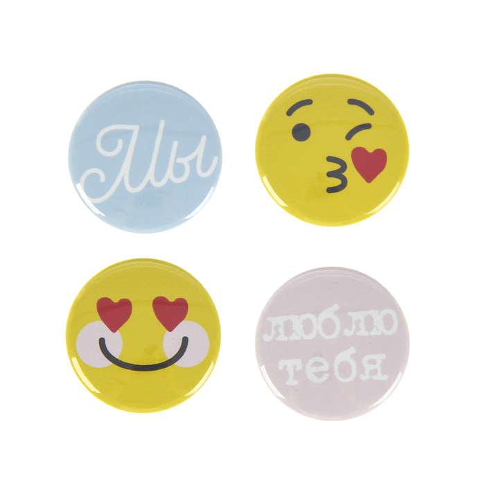 Набор фишек для скрапбукинга "16+" 4шт. d=2,5 см