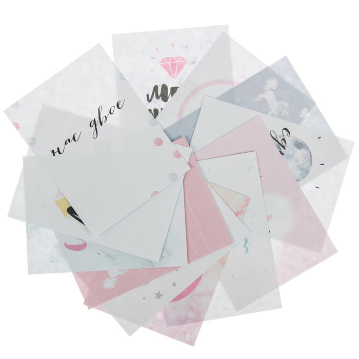 Набор карточек для скрапбукинга (12 шт) "Хлопковые сны" 7,5х10 см