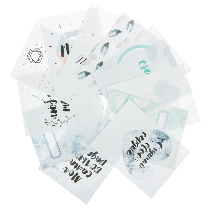 Набор карточек д/скрапбукинга (12 шт) "В облаках" 7,5х10 см