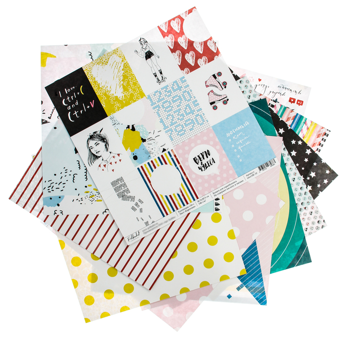 Бумага для скрапбукинга "16+" (набор 10 листов) 30,5х30,5 см