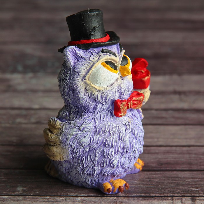 Сувенир "Cовенок жених" фиолетовый 8,5х6,5см