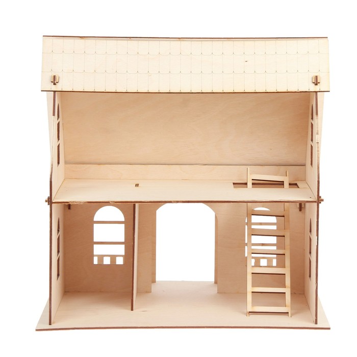 Домик для кукол 2 этажа, с верандой