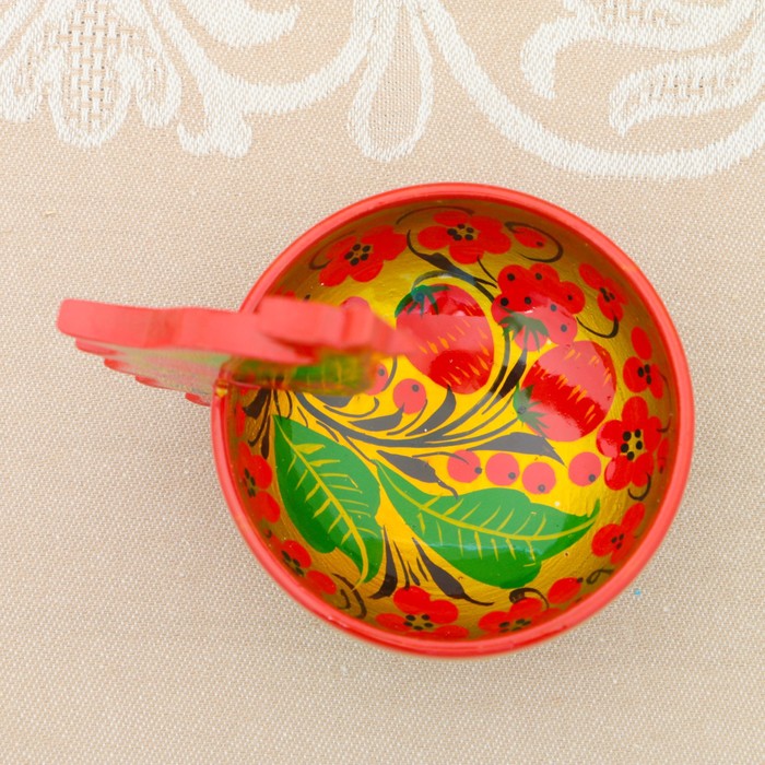 Соусник «Птичка», 11×11 см, хохлома