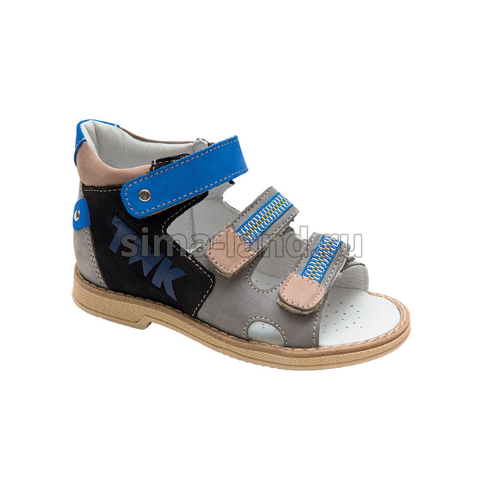Сандалеты ортопедические детские, размер 29, цвет серо-синий TW-129