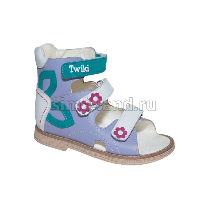 Сандалеты ортопедические детские, размер 28, цвет сиренево-бирюзовый TW-170