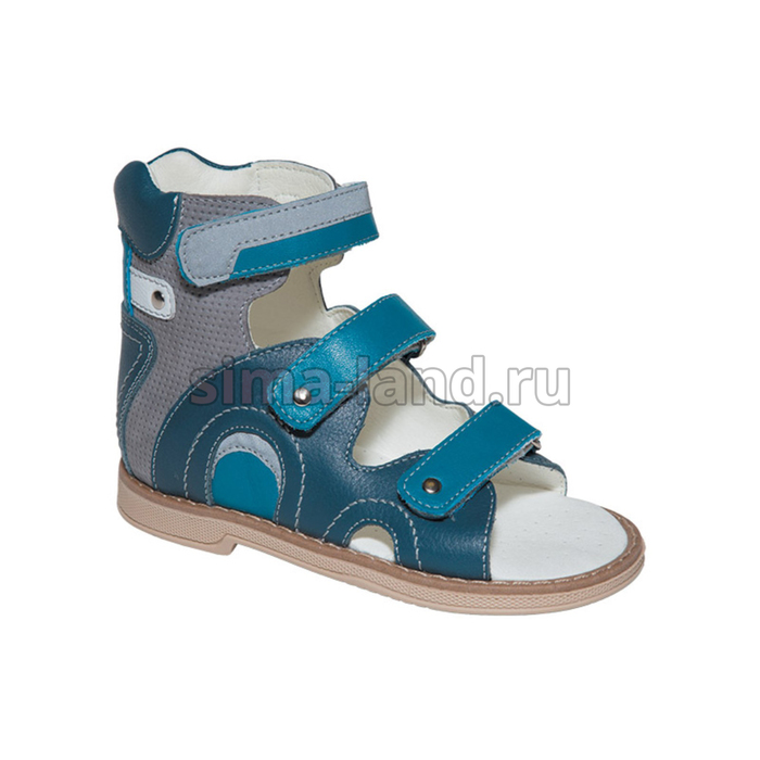 Сандалеты ортопедические детские, размер 33, цвет сине-серый TW-172