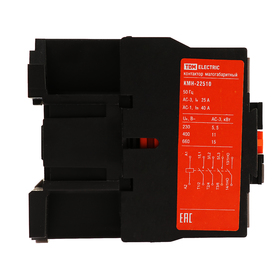 

Контактор TDM КМН-22510, 25 А, 230 В, АС3, 1НО