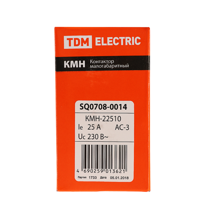 Контактор TDM КМН-22510, 25 А, 230 В/АС3, 1НО, SQ0708-0014