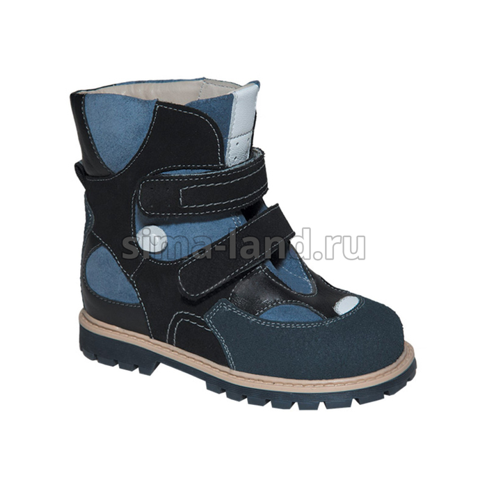Ботинки ортопедические детские, размер 30, цвет чёрно-синий TW-506