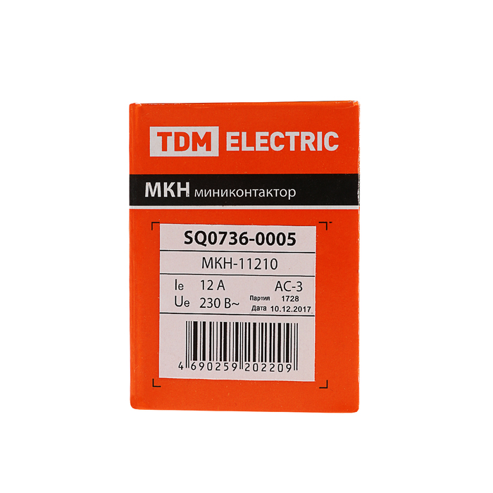 Миниконтактор TDM МКН-11210, 12 А, 230 В, 1НО, SQ0736-0005