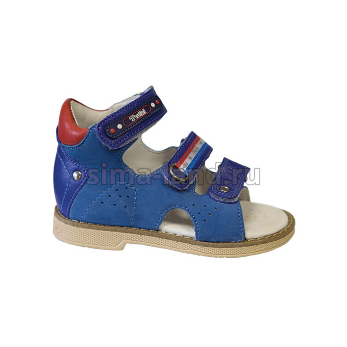 Сандалеты ортопедические детские, размер 22, цвет голубой TW-123