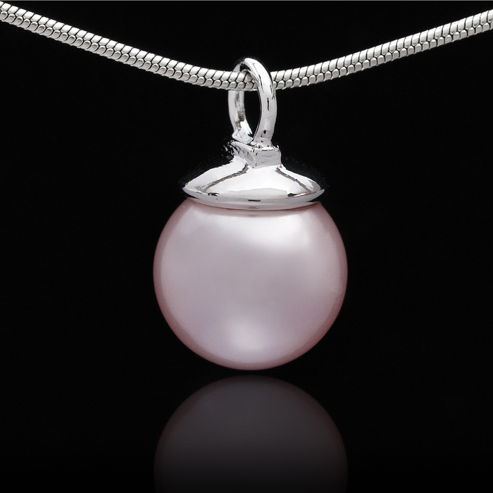 Кулон "Фогель", цвет розовый в серебре