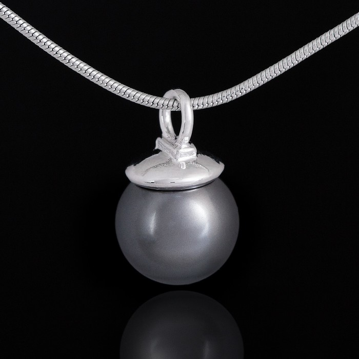 Кулон "Фогель", цвет чёрный в серебре