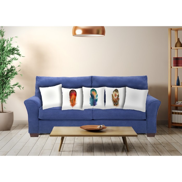 Комплект декоративных подушек "Три пера 1", размер 40х40 см-5 шт.