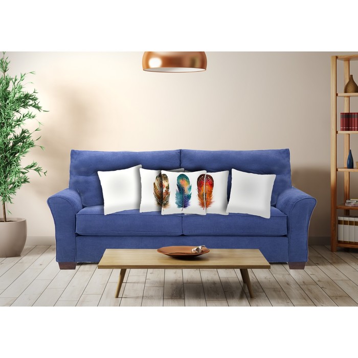 Комплект декоративных подушек "Три пера 2", размер 40х40 см-5 шт.