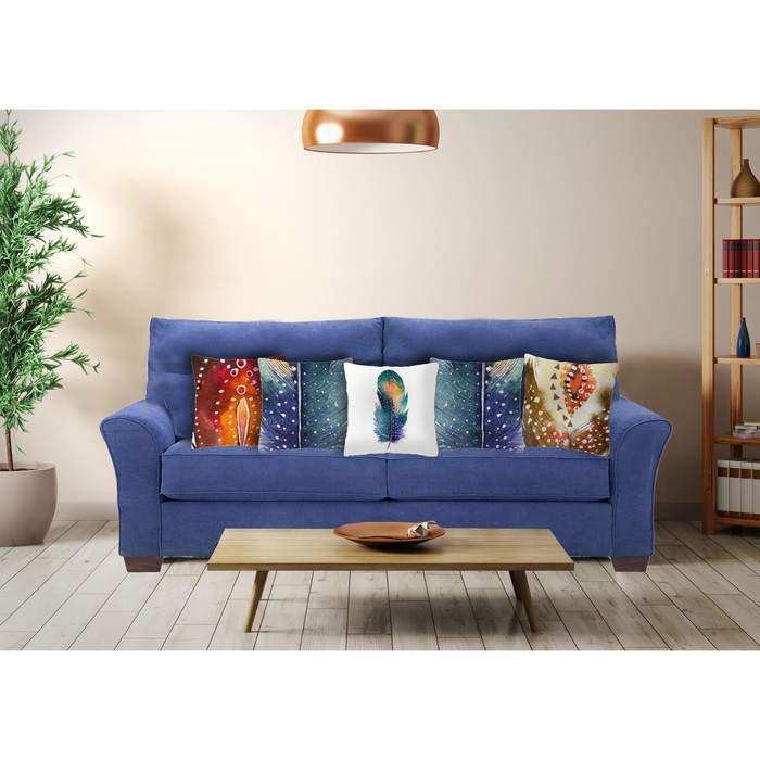 Комплект декоративных подушек "Три пера 3", размер 40х40 см-5 шт.