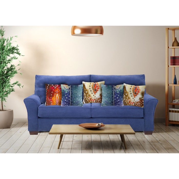 Комплект декоративных подушек "Три пера 4", размер 40х40 см-5 шт.