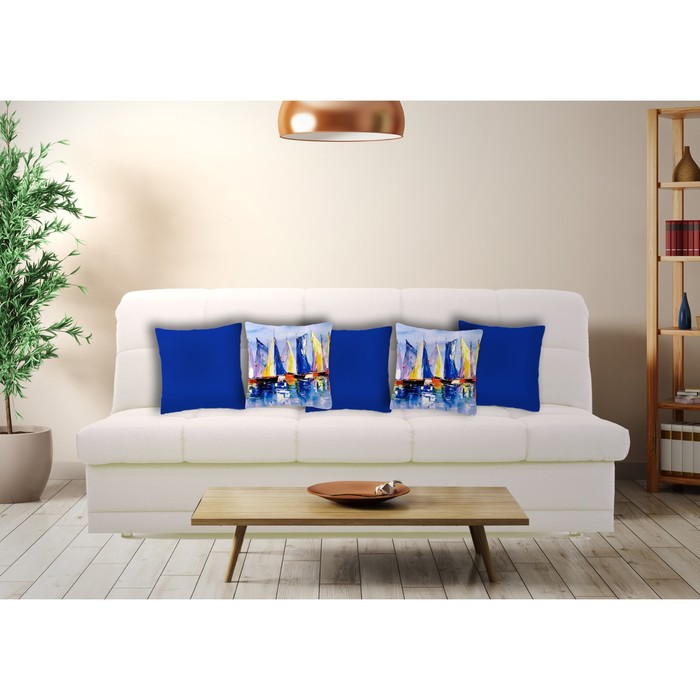 Комплект декоративных подушек "Яхты в море 1" размер 40х40 см-5 шт.