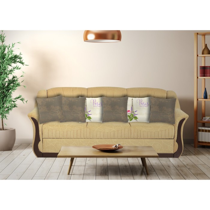 Комплект декоративных подушек "Парижский сувенир 3" размер 40х40 см-6 шт.