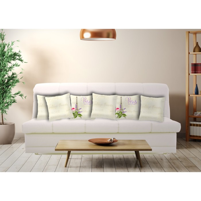 Комплект декоративных подушек "Парижский сувенир 5" размер 40х40 см-6 шт.