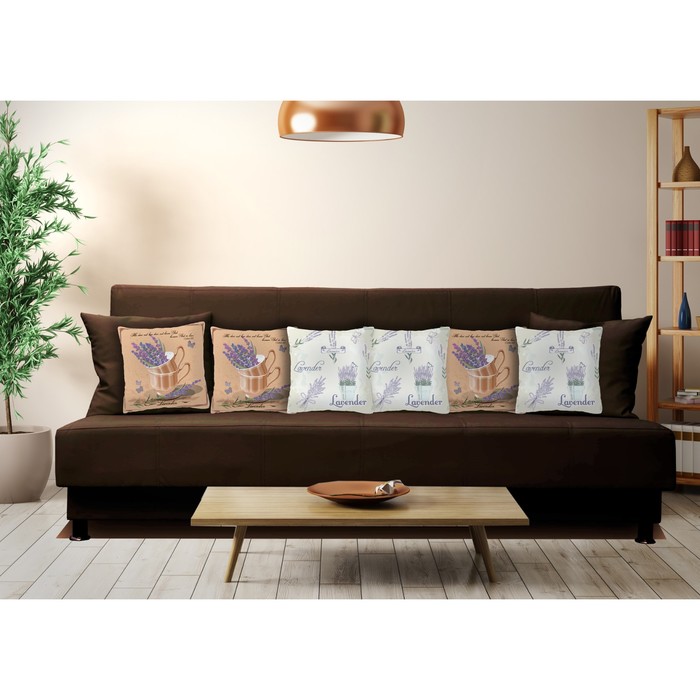 Комплект декоративных подушек "Пастельная лаванда" размер 40х40 см-6 шт.