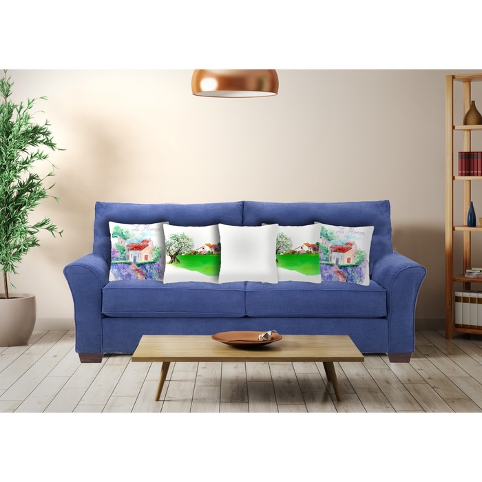 Комплект декоративных подушек "Домик в деревне", размер 40х40 см-5 шт.