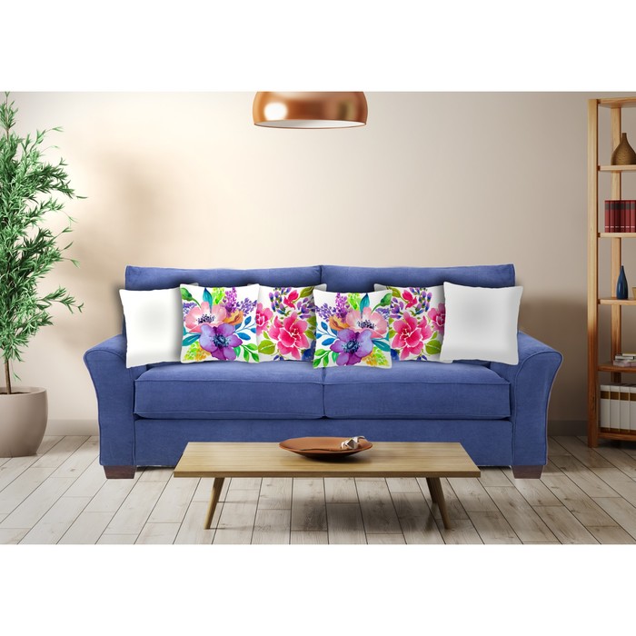 Комплект декоративных подушек "Розовые пионы 2", размер 40х40 см-6 шт.