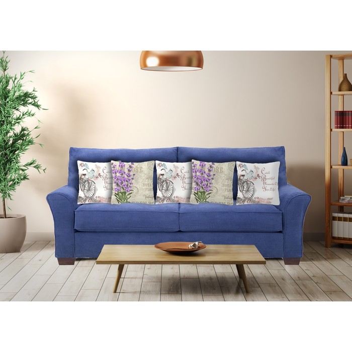 Комплект декоративных подушек "Письмо из прованса 1", размер 40х40 см-5 шт.