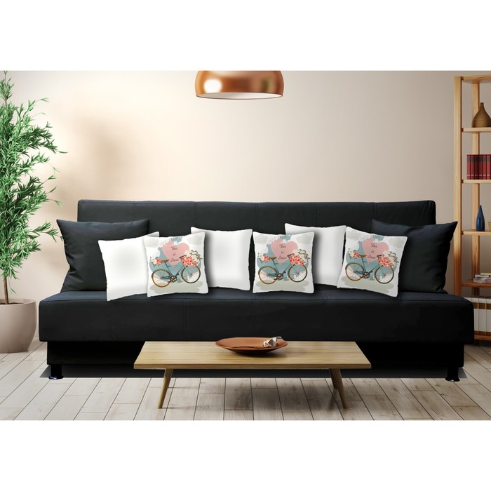 Комплект декоративных подушек "Путешествие с любовью", размер 40х40 см-6 шт.