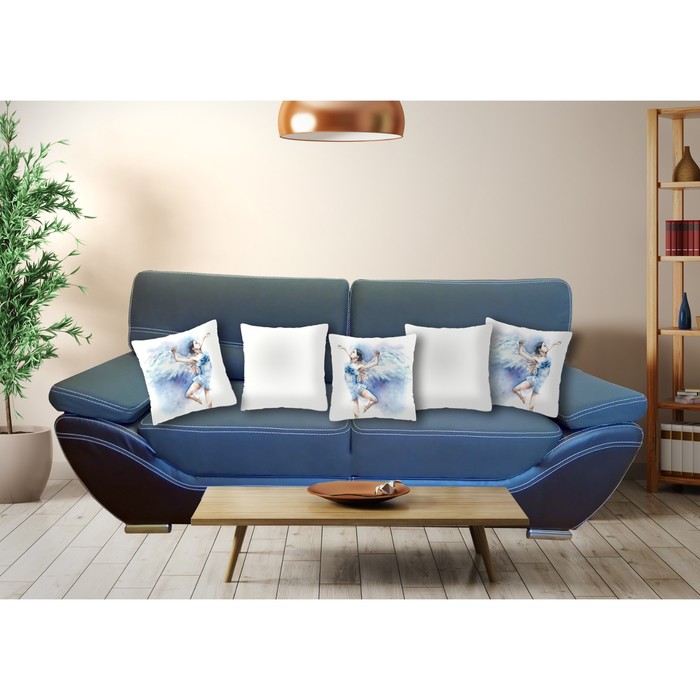 Комплект декоративных подушек "Лебединое озеро", размер 40х40 см-5 шт.