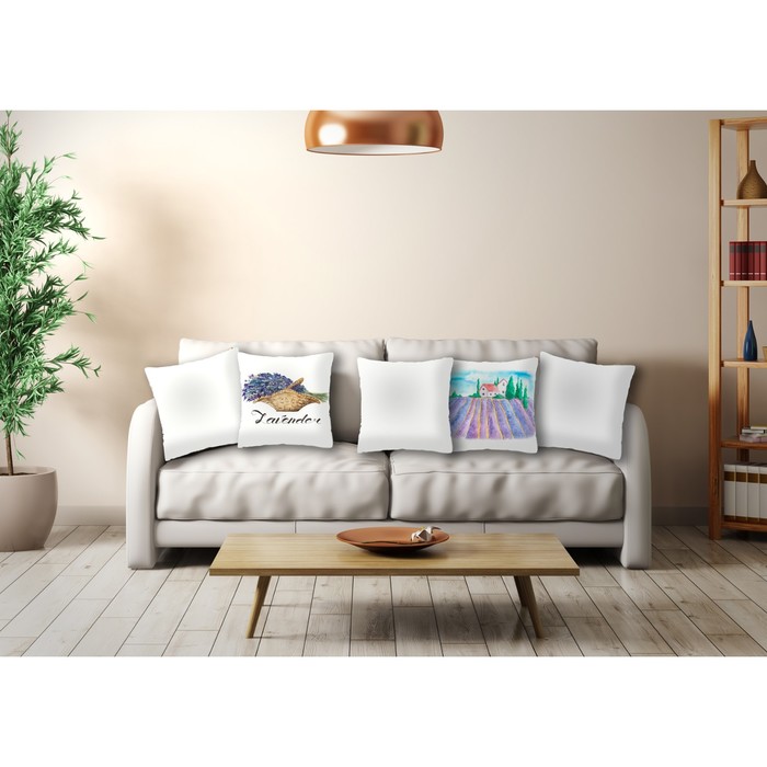 Комплект декоративных подушек "Лаванда", размер 40х40 см-5 шт.