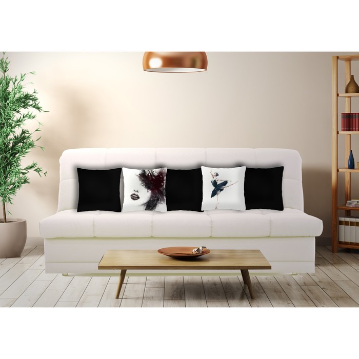 Комплект декоративных подушек "Чёрно-белый балет 2", размер 40х40 см-5 шт.