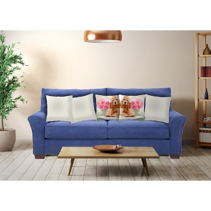 Комплект декоративных подушек "Милый пёс 1", размер 40х40 см-5 шт.