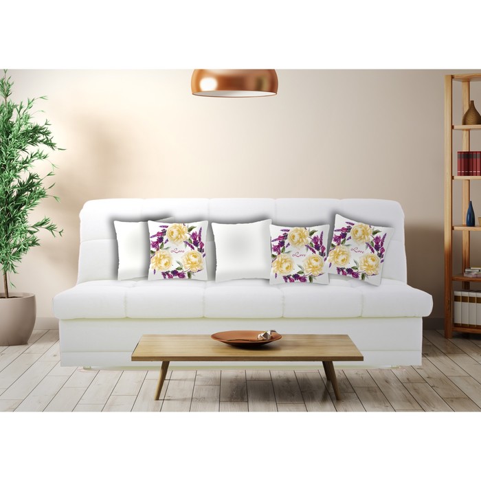 Комплект декоративных подушек "С любовью", размер 40х40 см-5 шт.