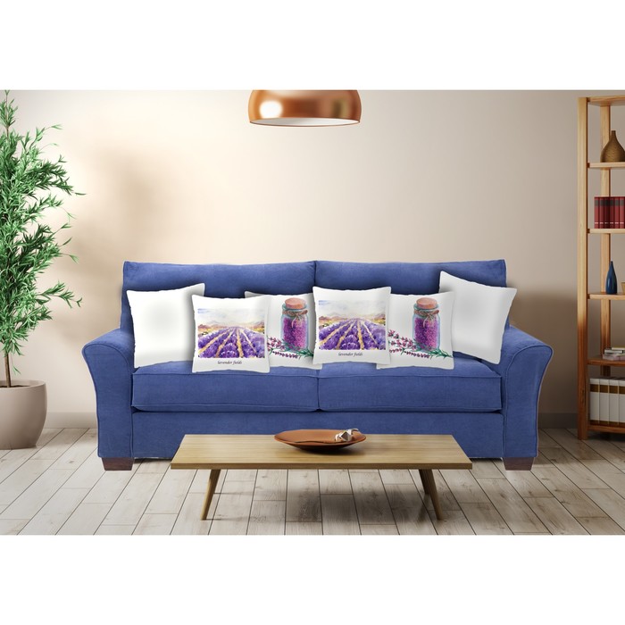 Комплект декоративных подушек "Аромат Прованса", размер 40х40 см-6 шт.