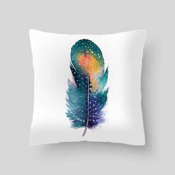 Декоративная подушка "Три пера 3", размер 40х40 см