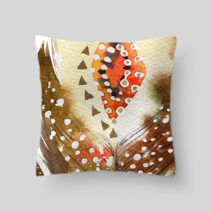 Декоративная подушка "Три пера 5", размер 40х40 см