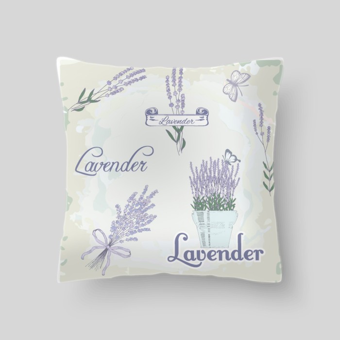 Декоративная подушка "Винтажная лаванда", размер 40х40 см