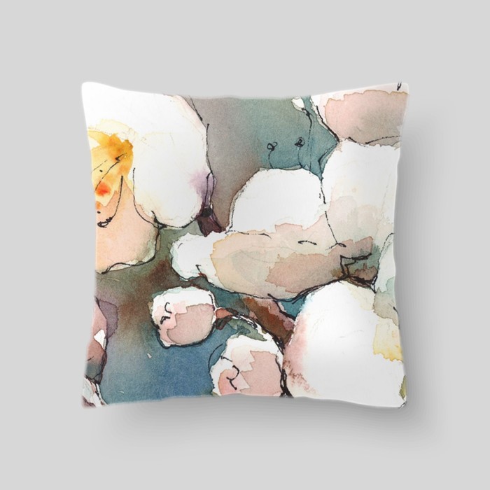 Декоративная подушка "Цветущая яблоня 1", размер 40х40 см