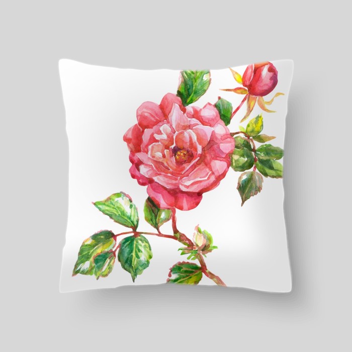 Декоративная подушка "Розы Олд Блаш", размер 40х40 см