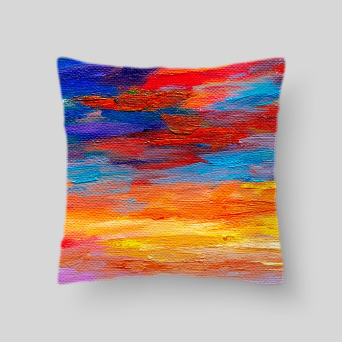 Декоративная подушка "Гавань на закате, Италия 1", размер 40х40 см