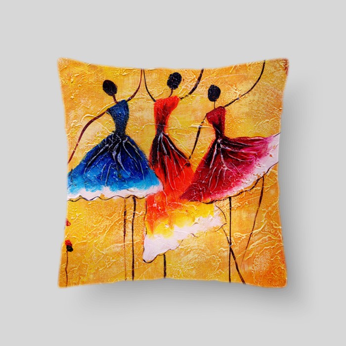 Декоративная подушка "Девушки как цветы", размер 40х40 см