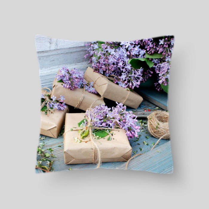 Декоративная подушка "Подарок из Прованса 3", размер 40х40 см
