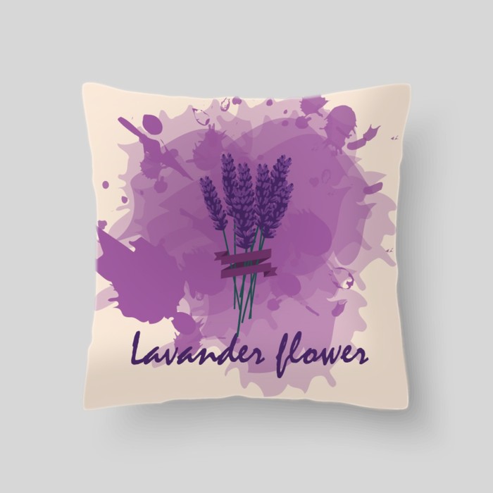 Декоративная подушка "Винтажная лаванда 2", размер 40х40 см