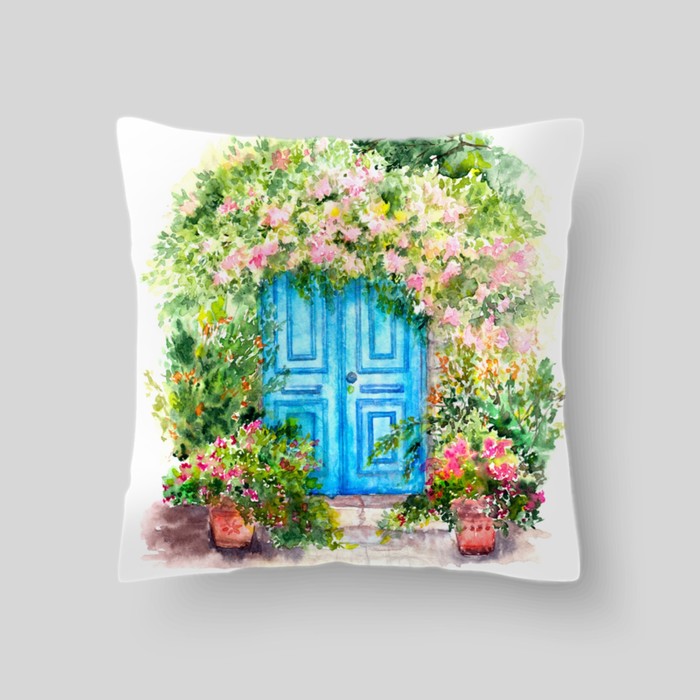 Декоративная подушка "На улицах Прованса", размер 40х40 см